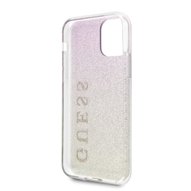 Guess GUHCN65PCUGLGPI iPhone 11 Pro Max rose gold/gold pink hard case Gradient Glitter 9
