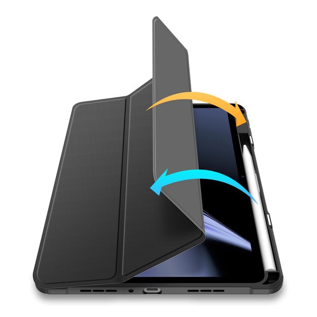 Dux Ducis Toby Armored Flip Smart Case for Oppo Pad with Stylus Holder Black 26