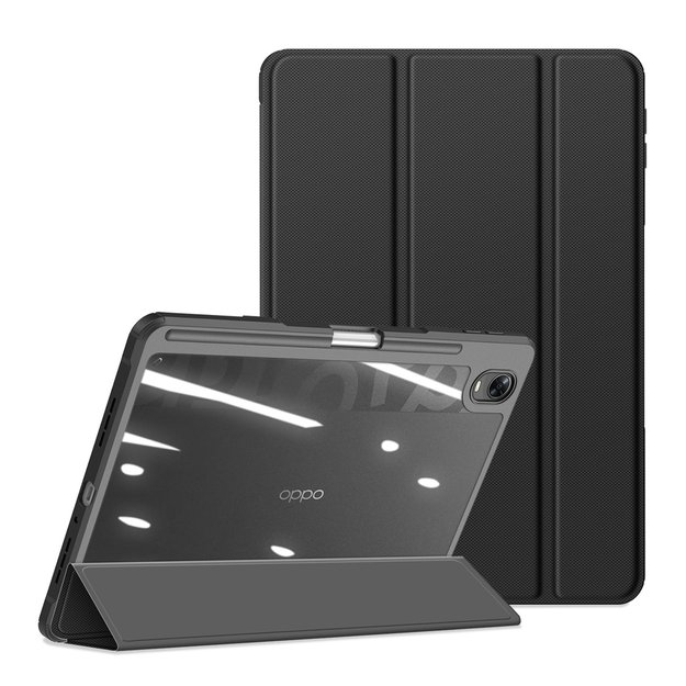 Dux Ducis Toby Armored Flip Smart Case for Oppo Pad with Stylus Holder Black 30