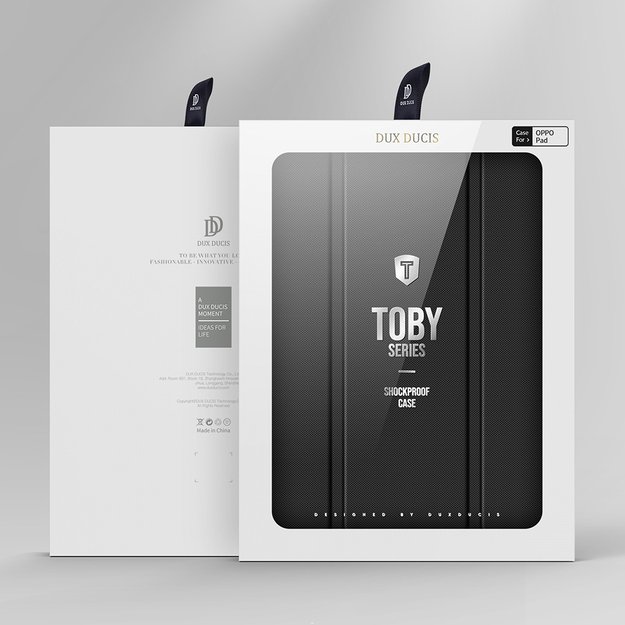 Dux Ducis Toby Armored Flip Smart Case for Oppo Pad with Stylus Holder Black 25