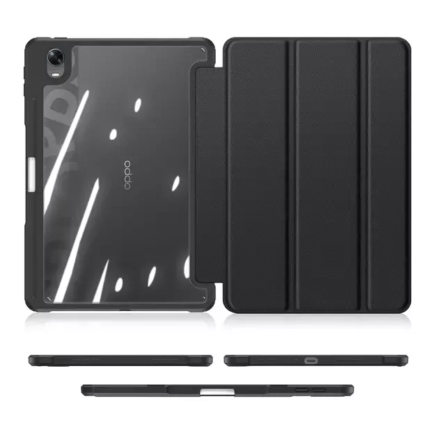 Dux Ducis Toby Armored Flip Smart Case for Oppo Pad with Stylus Holder Black 2
