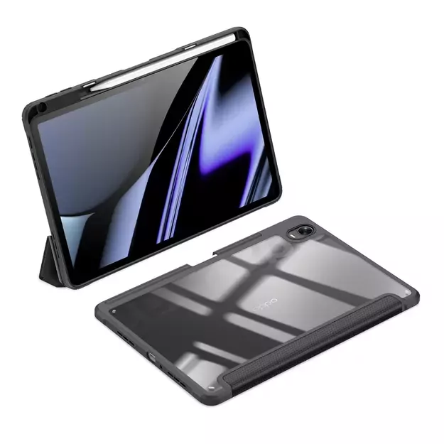 Dux Ducis Toby Armored Flip Smart Case for Oppo Pad with Stylus Holder Black 11