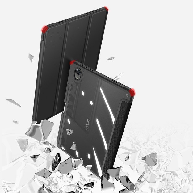 Dux Ducis Toby Armored Flip Smart Case for Oppo Pad with Stylus Holder Black 27
