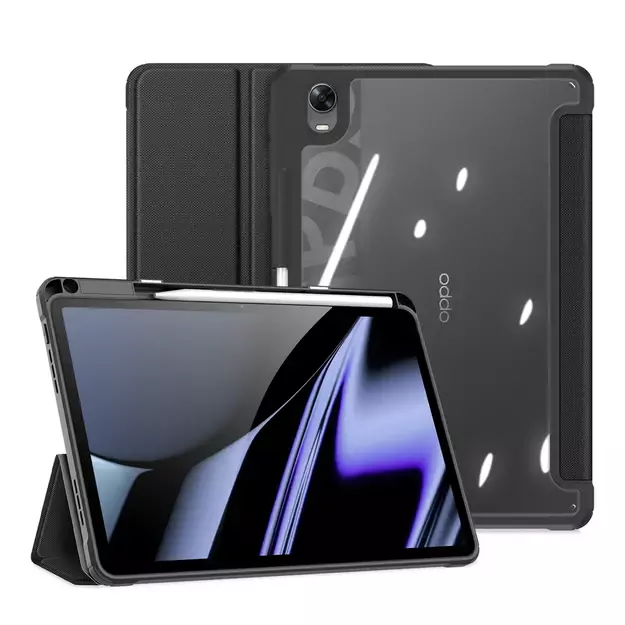 Dux Ducis Toby Armored Flip Smart Case for Oppo Pad with Stylus Holder Black 8