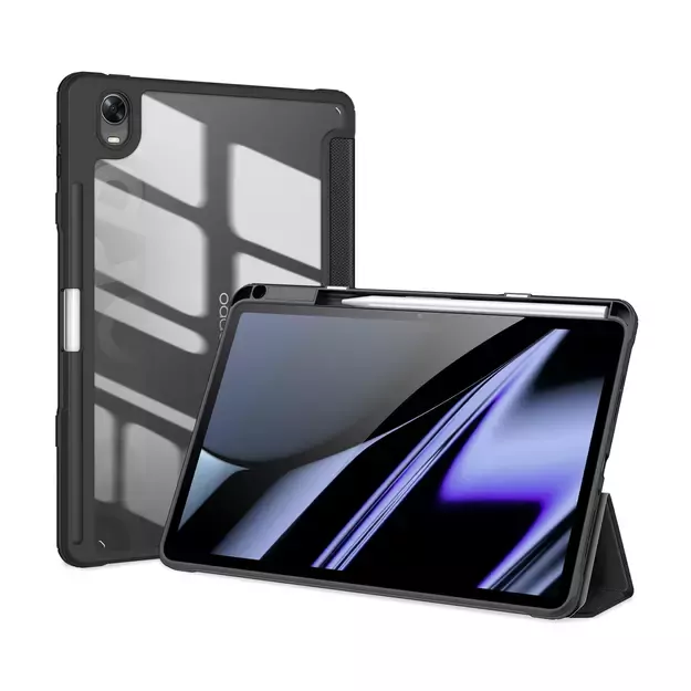 Dux Ducis Toby Armored Flip Smart Case for Oppo Pad with Stylus Holder Black 12