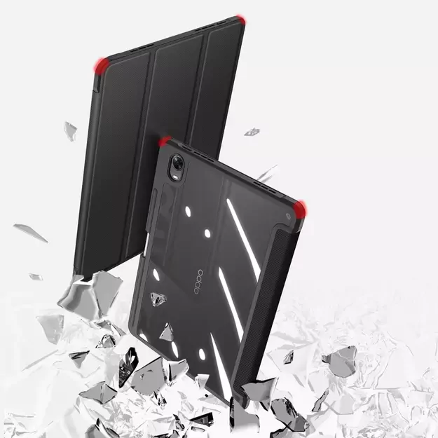 Dux Ducis Toby Armored Flip Smart Case for Oppo Pad with Stylus Holder Black 6