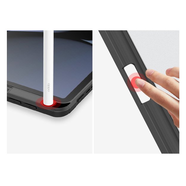 Dux Ducis Toby Armored Flip Smart Case for Oppo Pad with Stylus Holder Black 39