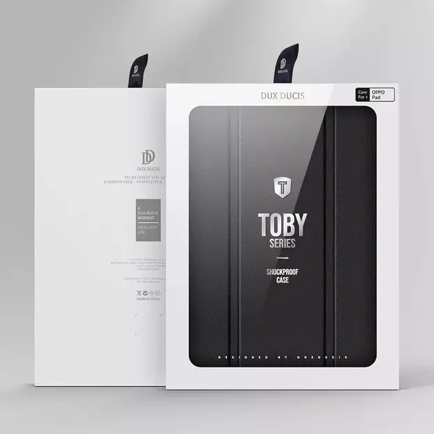 Dux Ducis Toby Armored Flip Smart Case for Oppo Pad with Stylus Holder Black 4