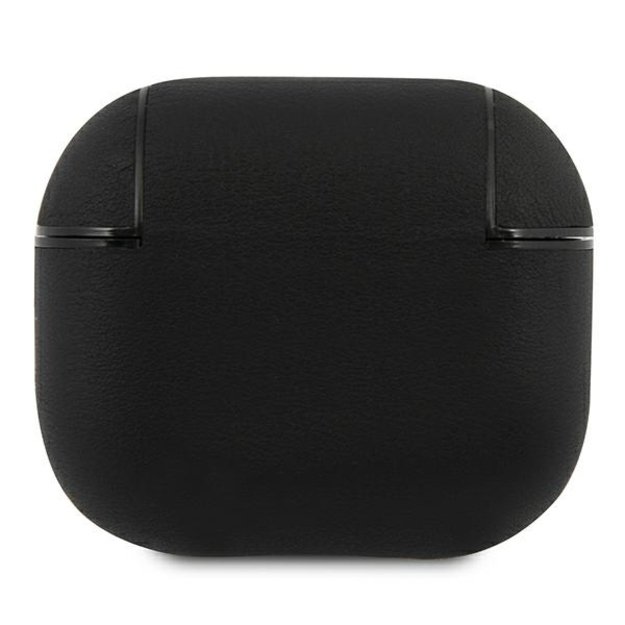 BMW BMA3SSLBK AirPods 3 cover czarny/black Geniune Leather Silver Logo 1