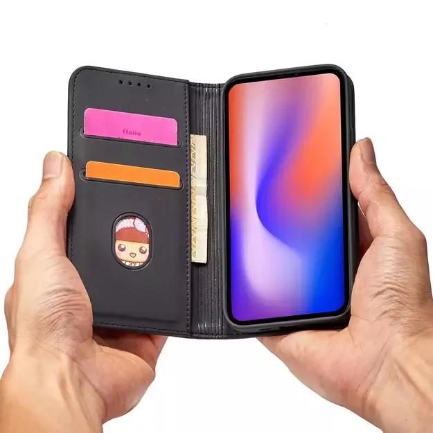 Magnet Card Case for iPhone 12 Pro Max Pouch Card Wallet Card Holder Black 13