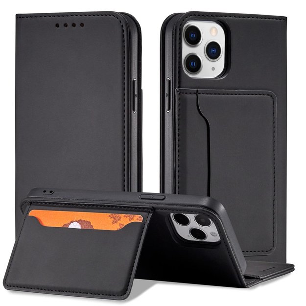 Magnet Card Case for iPhone 12 Pro Max Pouch Card Wallet Card Holder Black 14