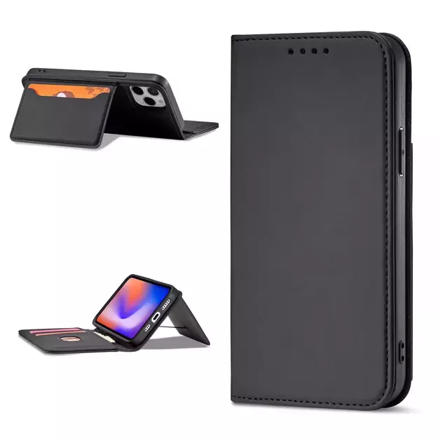 Magnet Card Case for iPhone 12 Pro Max Pouch Card Wallet Card Holder Black 4
