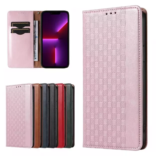 Magnet Strap Case Case for iPhone 13 Pro Max Pouch Wallet + Mini Lanyard Pendant Pink 1