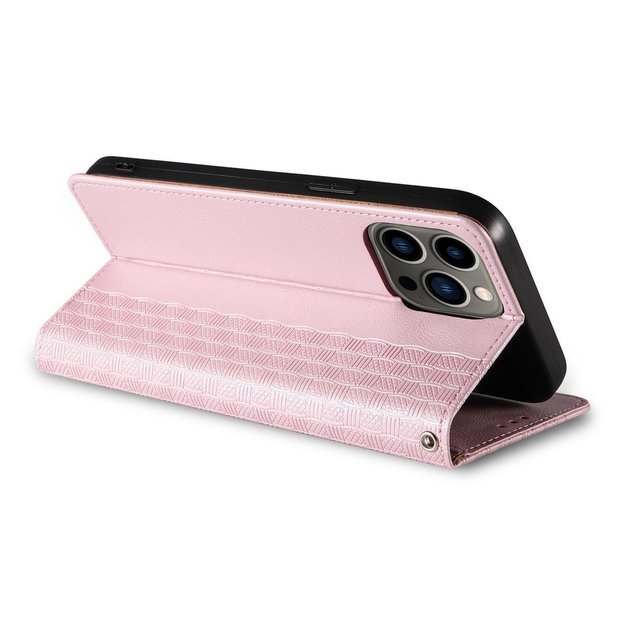 Magnet Strap Case Case for iPhone 13 Pro Max Pouch Wallet + Mini Lanyard Pendant Pink 22