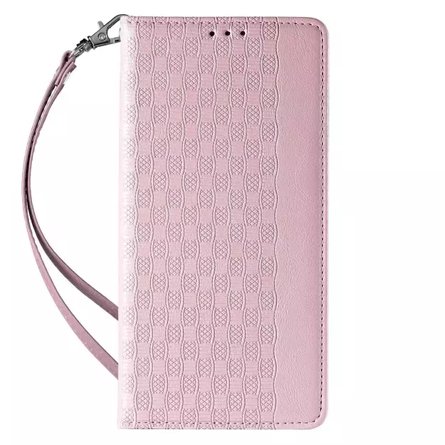 Magnet Strap Case Case for iPhone 13 Pro Max Pouch Wallet + Mini Lanyard Pendant Pink 3