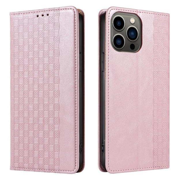 Magnet Strap Case Case for iPhone 13 Pro Max Pouch Wallet + Mini Lanyard Pendant Pink 18