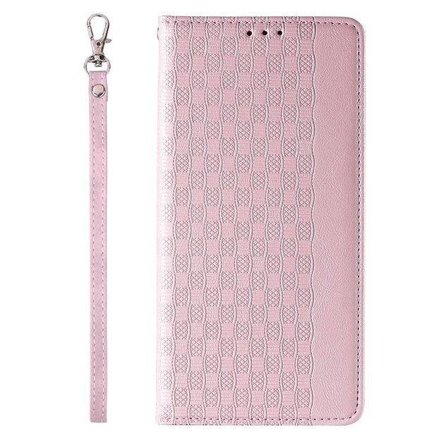 Magnet Strap Case Case for iPhone 13 Pro Max Pouch Wallet + Mini Lanyard Pendant Pink 16