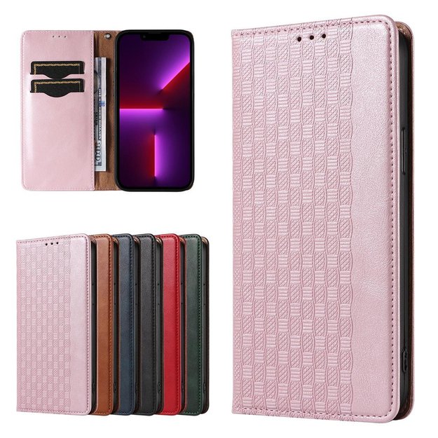 Magnet Strap Case Case for iPhone 13 Pro Max Pouch Wallet + Mini Lanyard Pendant Pink 13