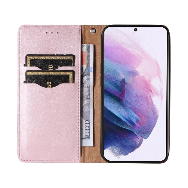 Magnet Strap Case Case for Samsung Galaxy S22 + (S22 Plus) Pouch Wallet + Mini Lanyard Pendant Pink 8