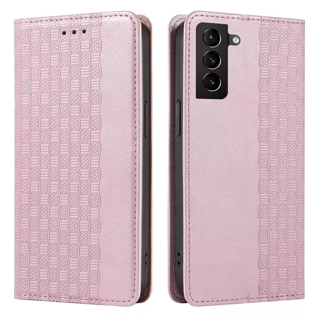 Magnet Strap Case Case for Samsung Galaxy S22 + (S22 Plus) Pouch Wallet + Mini Lanyard Pendant Pink 18