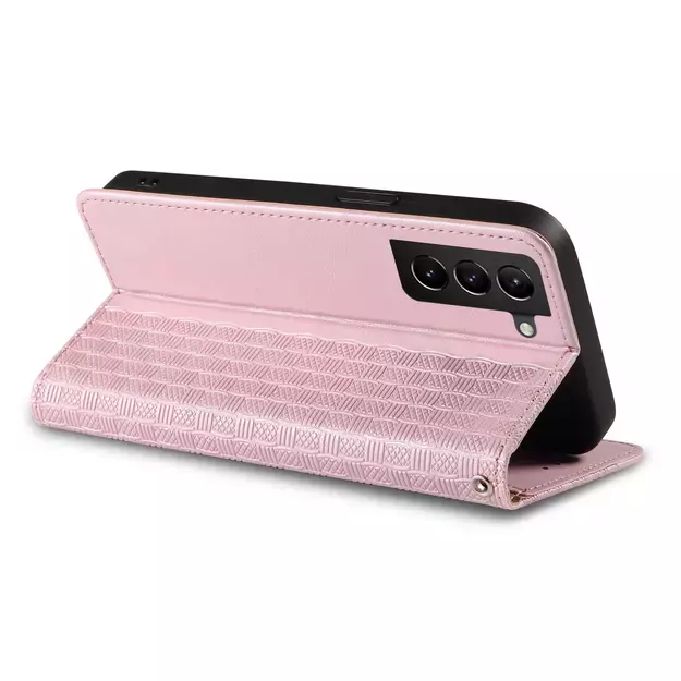 Magnet Strap Case Case for Samsung Galaxy S22 + (S22 Plus) Pouch Wallet + Mini Lanyard Pendant Pink 20