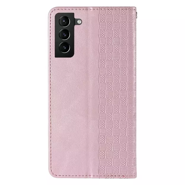 Magnet Strap Case Case for Samsung Galaxy S22 + (S22 Plus) Pouch Wallet + Mini Lanyard Pendant Pink 17