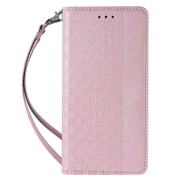 Magnet Strap Case Case for Samsung Galaxy S22 + (S22 Plus) Pouch Wallet + Mini Lanyard Pendant Pink 3