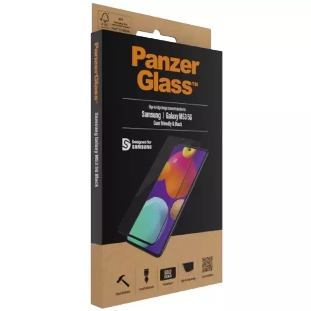 PanzerGlass E2E Regular tempered glass for Samsung Galaxy M53 - with black frame 6