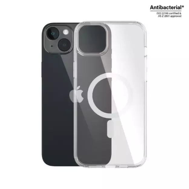 PanzerGlass HardCase with MagSafe Antibacterial Military Grade Certified Case for iPhone 14 Plus / 15 Plus - Transparent 3