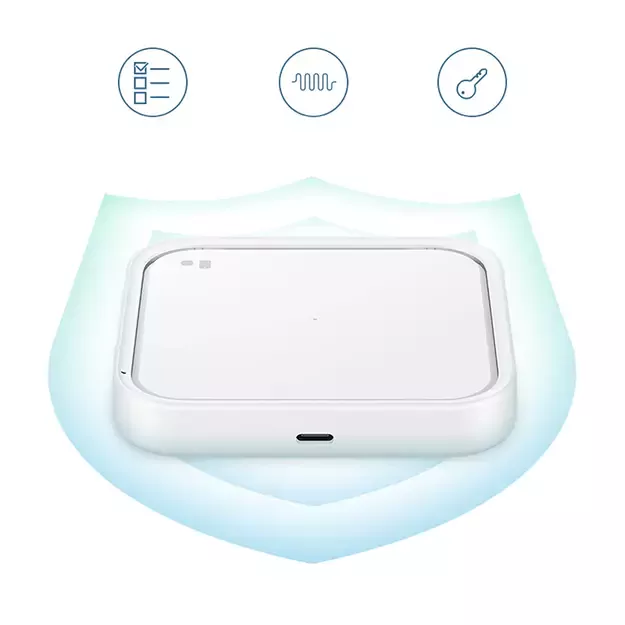 Samsung Wireless Charger Pad EP-P2400TWEGEU 15W inductive charger - white + mains charger 10