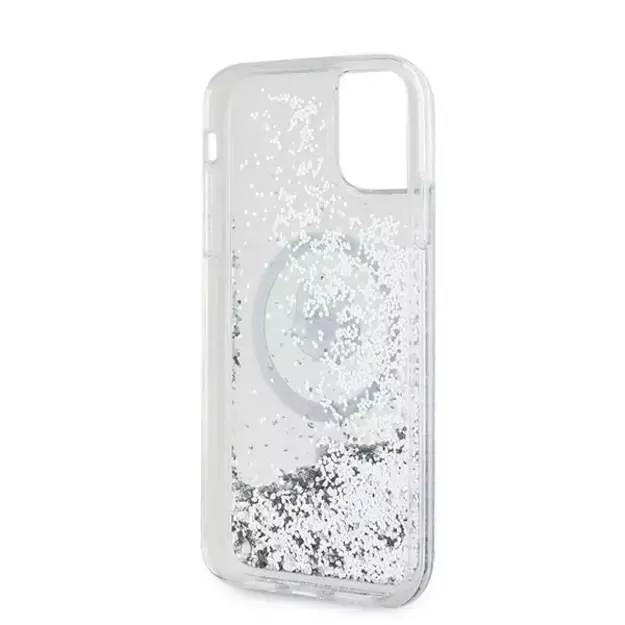 Karl Lagerfeld Liquid Glitter Choupette Head MagSafe Case for iPhone 11 / Xr - Transparent 13