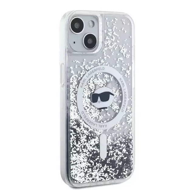 Karl Lagerfeld Liquid Glitter Choupette Head MagSafe case for iPhone 14 / 15 / 13 - transparent 10