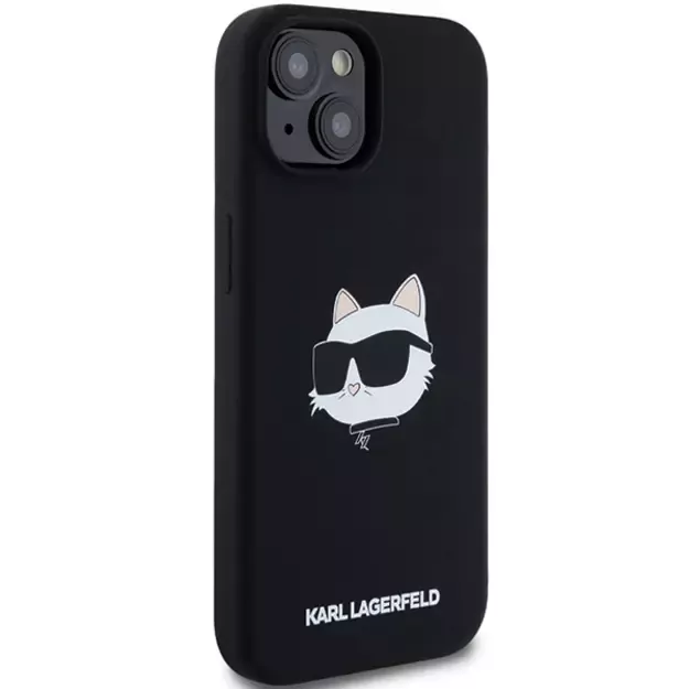 Karl Lagerfeld Silicone Choupette Head MagSafe Case for iPhone 15 Plus / 14 Plus - Black 10