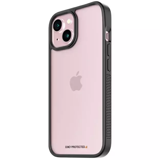 Military Grade Certified PanzerGlass ClearCase iPhone 15 Case - Transparent &amp  Black