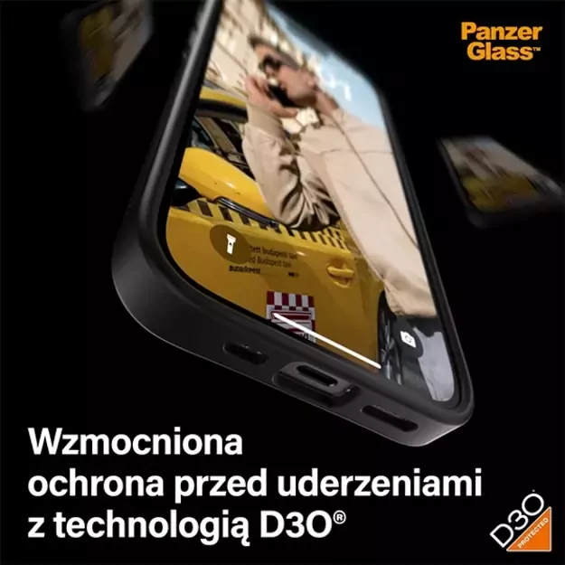 Military Grade Certified PanzerGlass ClearCase iPhone 15 Case - Transparent &amp  Black 5