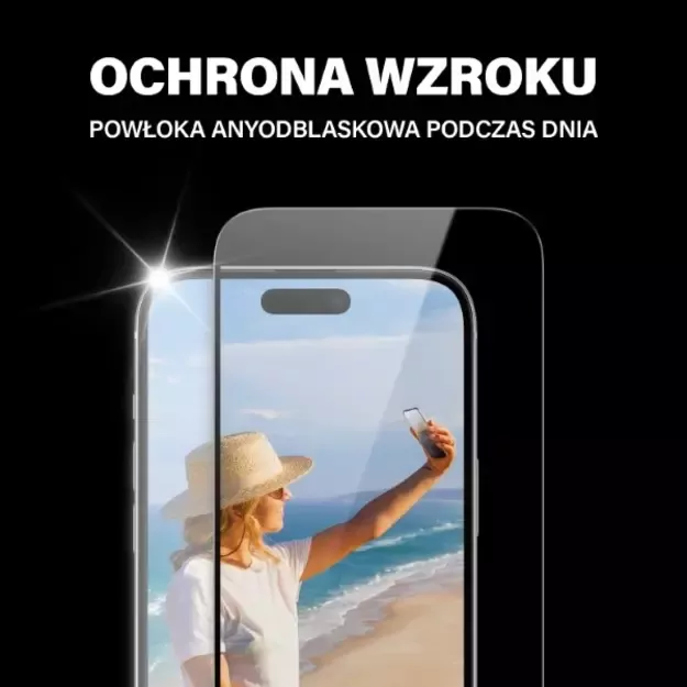PanzerGlass Ultra-Wide Fit Tempered Glass with Glare and Blue Light Filter with Positioner for iPhone 15 16