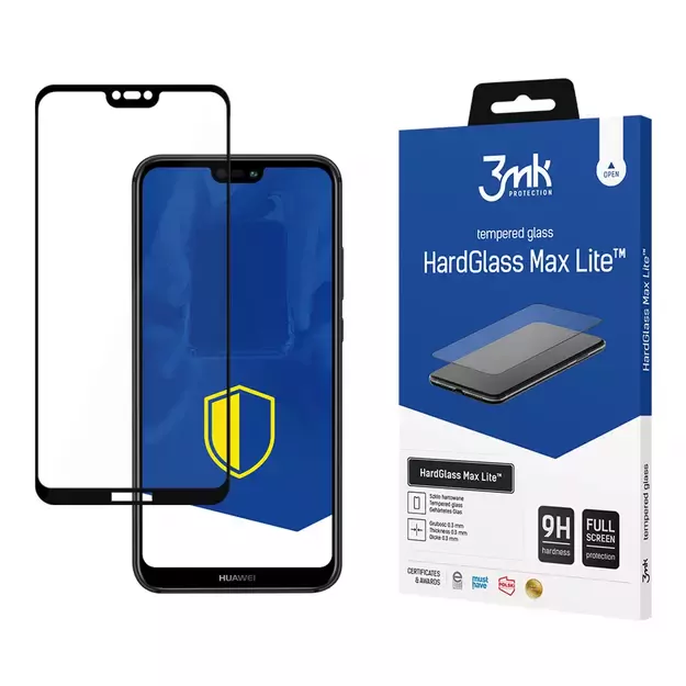 9H 3mk HardGlass Max Lite™ glass on Huawei P20 Lite