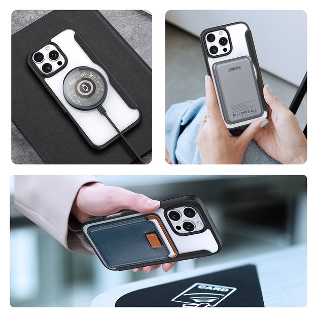 Dux Ducis Skin X Pro Case for iPhone 16 Pro Max with MagSafe and Flip - Black 5