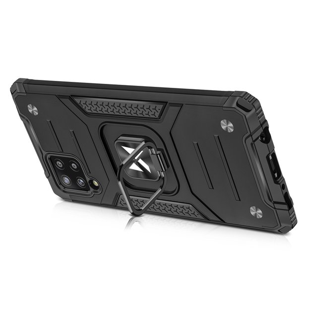 Wozinsky Ring Armor Case Kickstand Tough Rugged Cover for Samsung Galaxy A42 5G red 10
