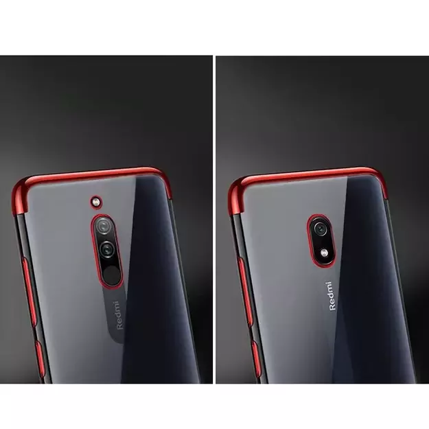 Clear Color Case Gel TPU Electroplating frame Cover for Xiaomi Redmi 8A blue 5