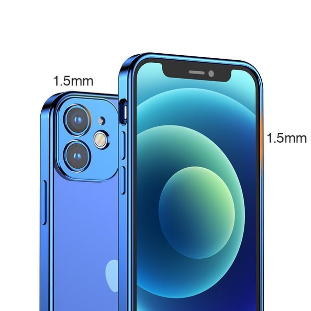 Joyroom New Beauty Series ultra thin case with electroplated frame for iPhone 12 Pro black (JR-BP743) 2