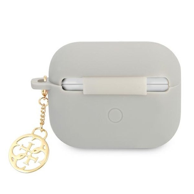 Guess GUAPLSC4EG AirPods Pro cover grey/grey Silicone Charm 4G Collection 3