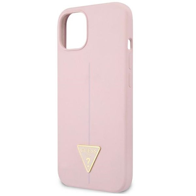 Guess GUHCP13SSLTGU iPhone 13 mini 5.4&quot  purple/purple hardcase Silicone Triangle 5