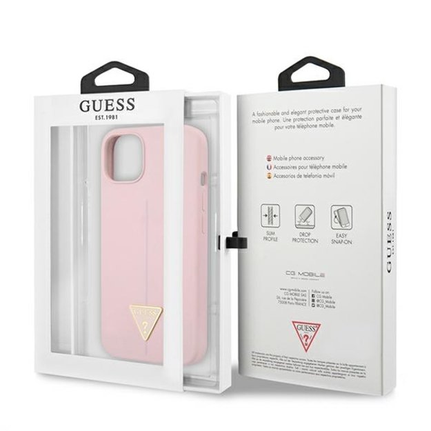 Guess GUHCP13SSLTGU iPhone 13 mini 5.4&quot  purple/purple hardcase Silicone Triangle 7