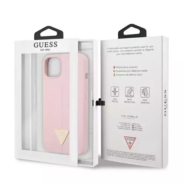 Guess GUHCP13SSLTGU iPhone 13 mini 5.4&quot  purple/purple hardcase Silicone Triangle 14