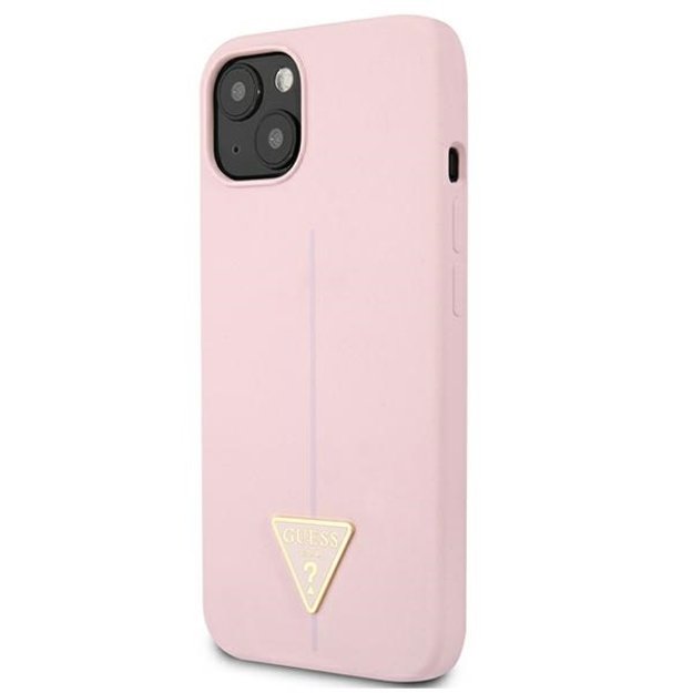 Guess GUHCP13SSLTGU iPhone 13 mini 5.4&quot  purple/purple hardcase Silicone Triangle 1