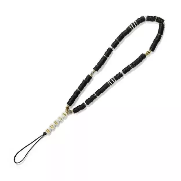 Guess pendant GUSTPEARK Phone Strap black/black Heishi Beads 1