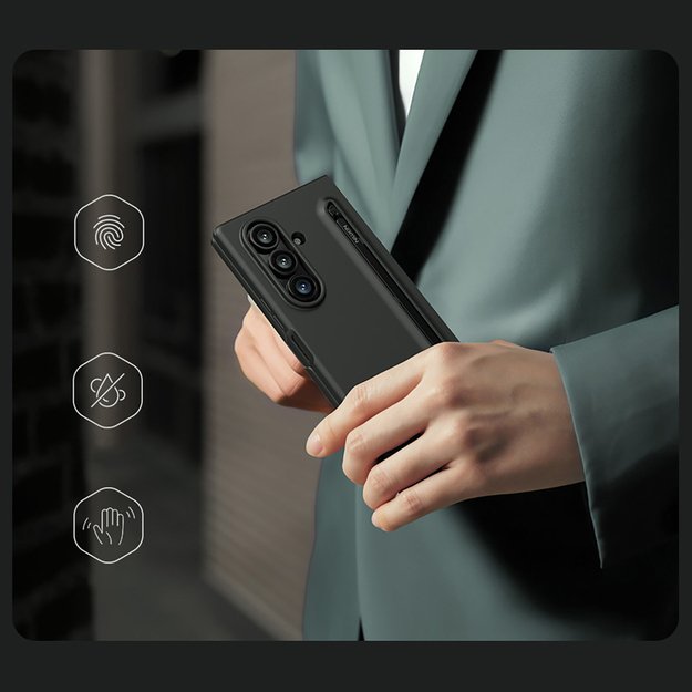 Etui Nillkin Flex Pure Fold na Samsung Galaxy Z Fold 7 z miejscem na S Pen - czarne 5
