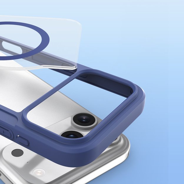 Etui Dux Ducis Skin X Pro na iPhone 17 Pro z portfelem, kompatybilne z MagSafe – niebieskie 5