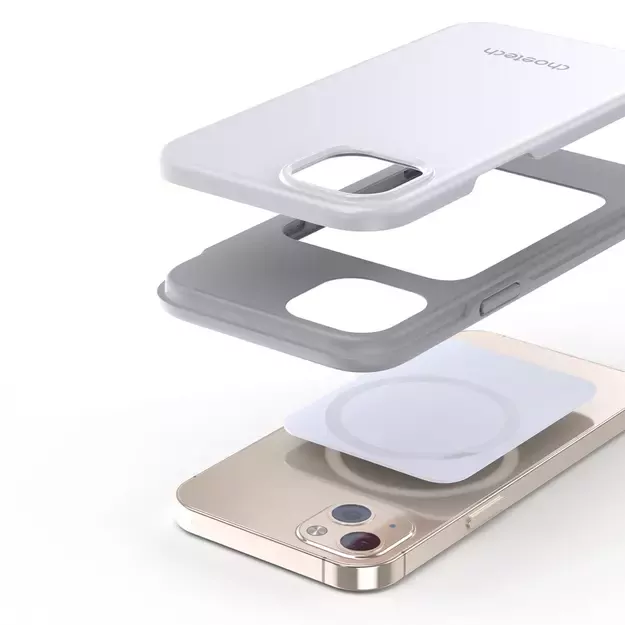 Choetech MFM Anti-drop case Made For MagSafe for iPhone 13 white (PC0112-MFM-WH) 5